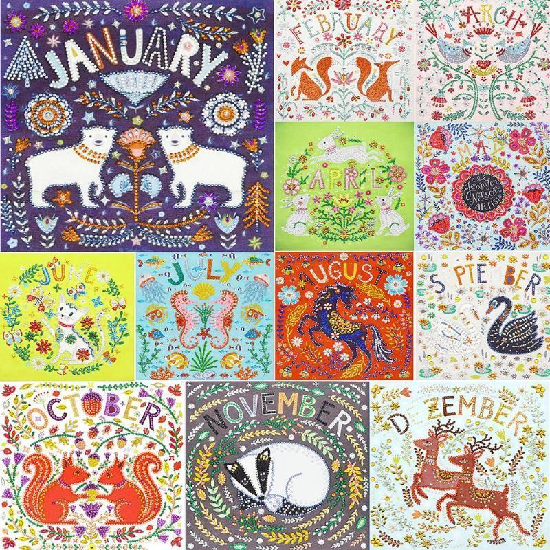 

5D DIY Special Shaped Diamond Painting Month Cross Stitch Embroidery Mosaic Diamond Painting Wall Sticker Home Decor Craft Kit1