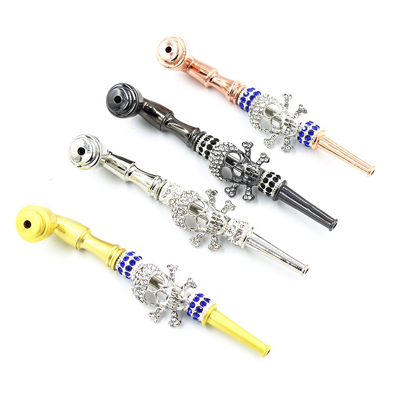 

Smoking Metal pipe New animal of Insect diamond-encrusted portable creative pipes length 12.7inches 55g