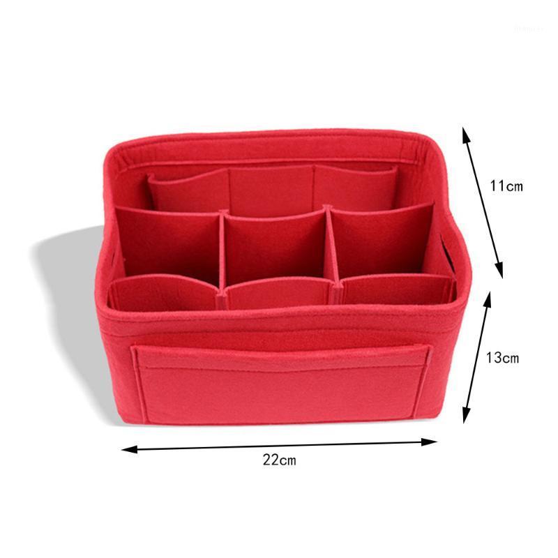 

Popular Womens Makeup Organizer Felt Cloth Insert Bag Multifunctional Women Cosmetic Bag Makeup for Ladies Travel Organizer1