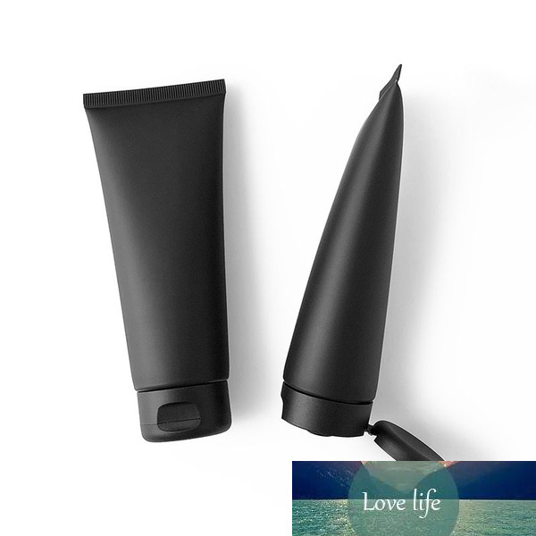 

100ML 50PCS Empty Matte Black Soft Tubes Refillable Plastic Lotion Squeeze Cosmetic Packaging, Cream Tube Flip Lids Container