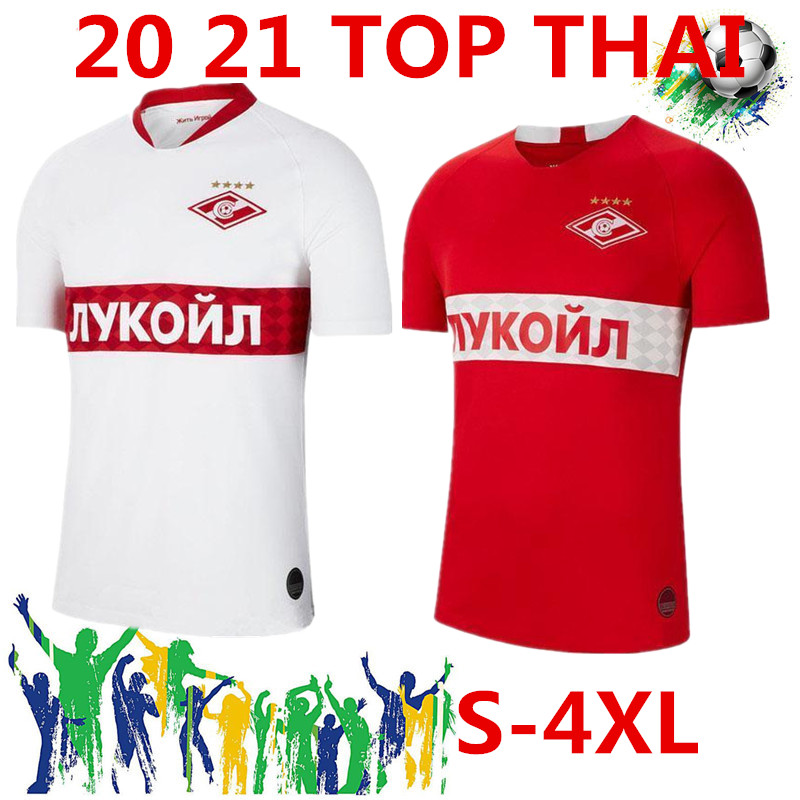 

Size S-4XL Spartak Moscow Soccer Jersey Away White Football Uniforms 2020 Spartak Home Red PROMES Bakaev Zobnin SchÃ¼rrle Dzhikiya Shirts, Black;yellow