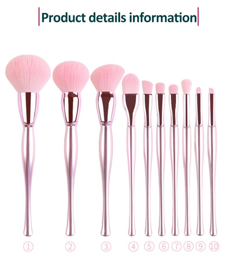

10pcs Makeup Brushes Sets Highlighter Eye Cosmetic Powder Foundation Eye Shadow Cosmetics Brush Professional Makeup Tools
