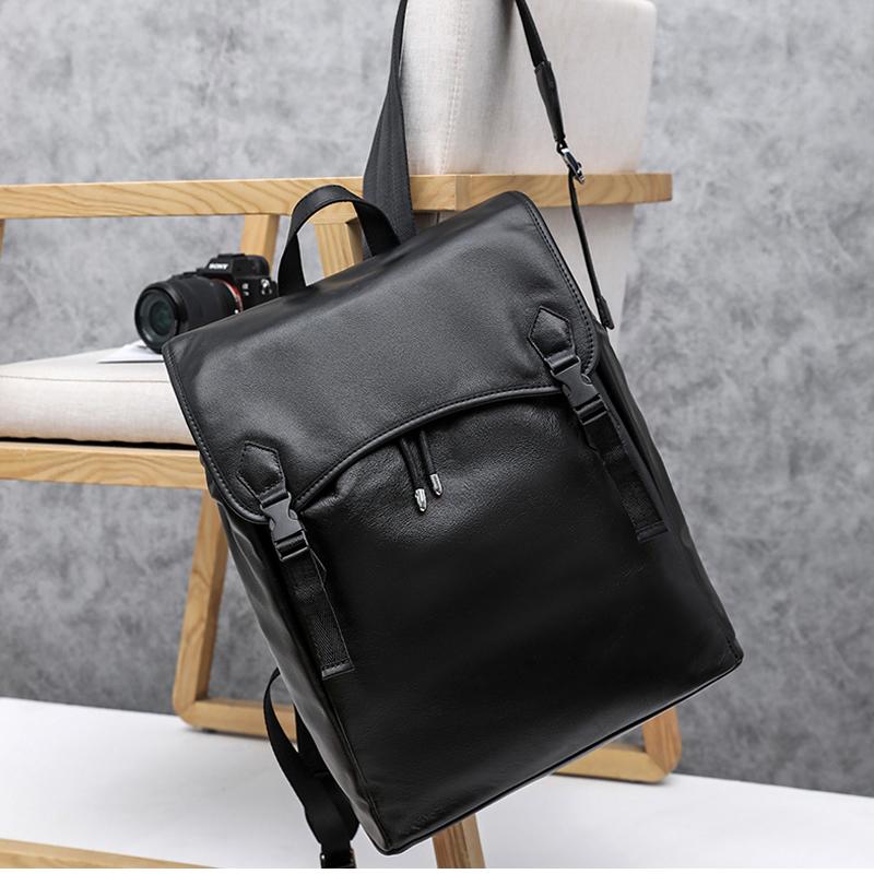 

Wmnuo Backpack Men Genuine Cow Leather College Bag For Man Shoulder Bag Mochila Designer Travel Casual Laptop Rucksack Hot, W6164-7