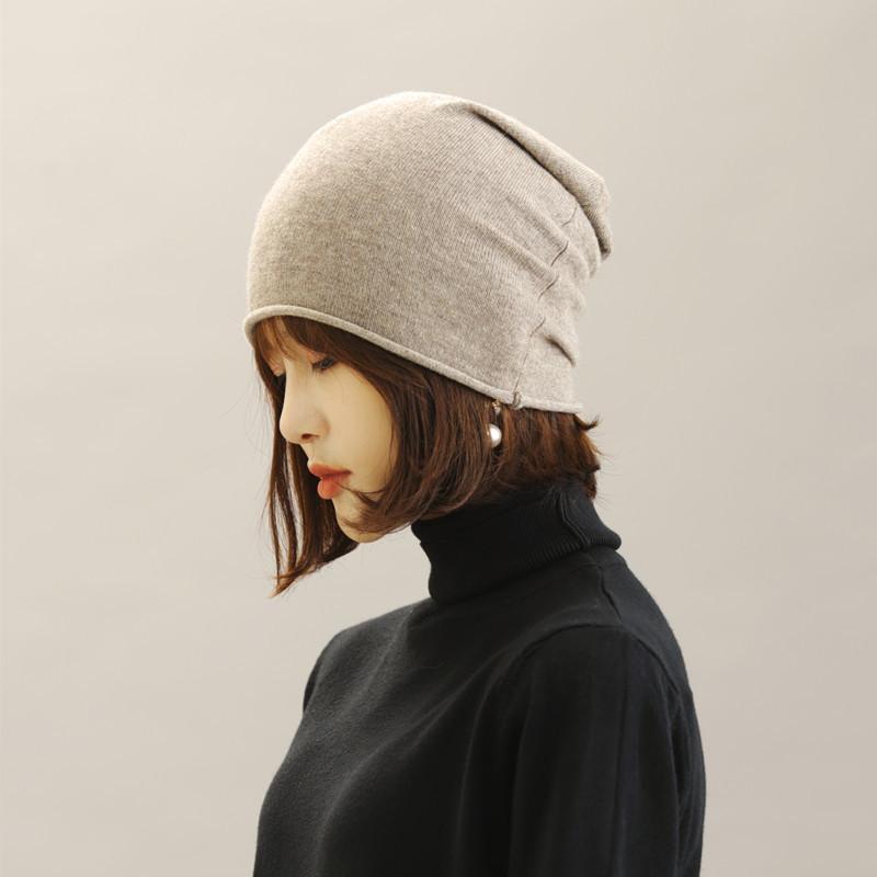 

movementCashmere Hats Women's Pure Color Knitted Sheep Woolen Cap Autumn and Winter Toque Outdoor All-match Hip Hop Hat Women, Red