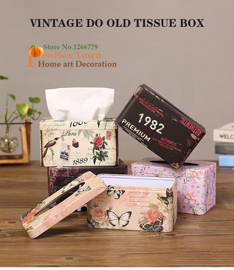 

2020 European pastoral style creative technology metal tissue box,home living room,coffee table,bedroom,office iron tissue box