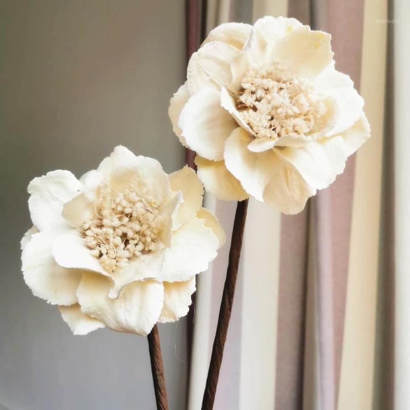 

2PCS,Natural Craft Magnolia Blossom Dried Flower Branch,Display Flower for Wedding home decoration accessories,Gift Eternal rose1