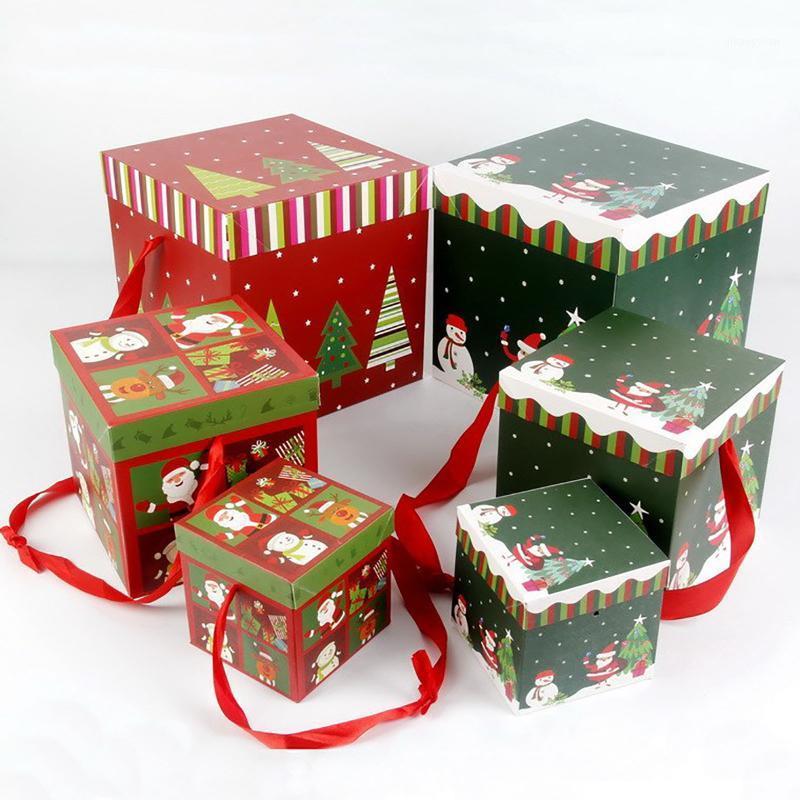 

3PC Christmas Gift Box Set New Christmas Decoration Gift Box Paper Tree For Small Medium And Large1