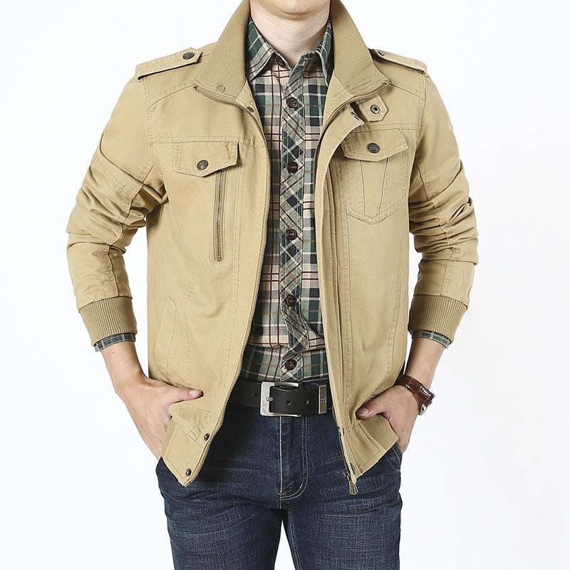 

Spring Fashion cotton jacket business men Solid color outfit casual outfit for man 3 color outwear clothing tops plus size 5XL6X, Black