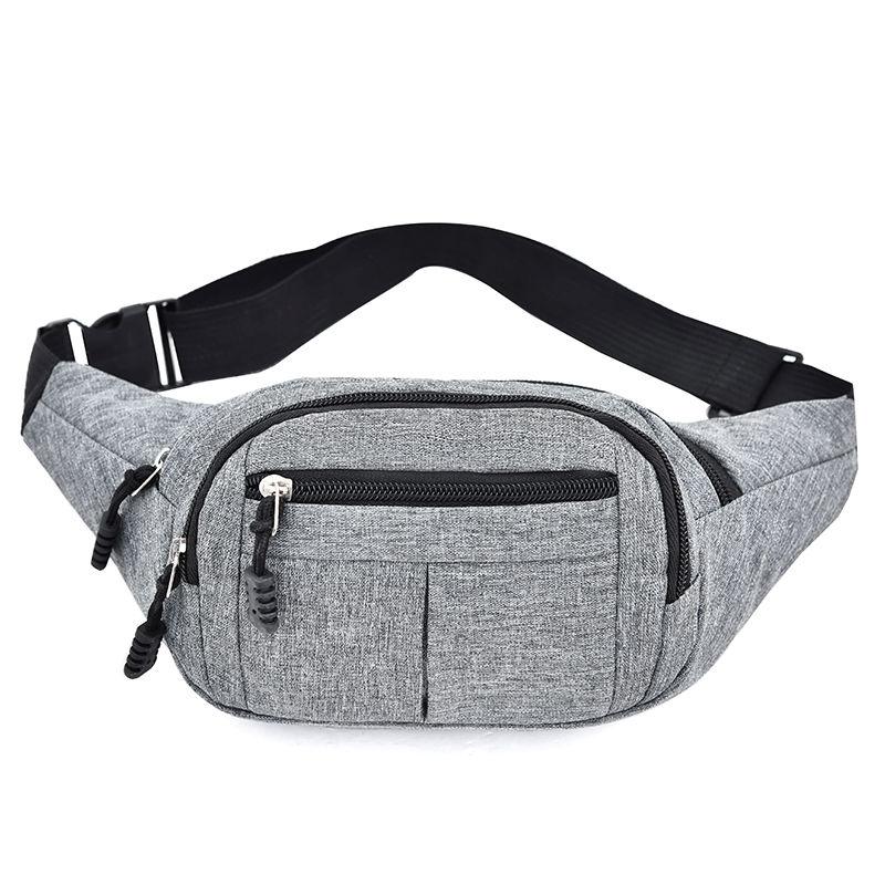 

New men and women with large capacity multilayer bags outdoor travel sports waist bags women chest fanny bag, Black