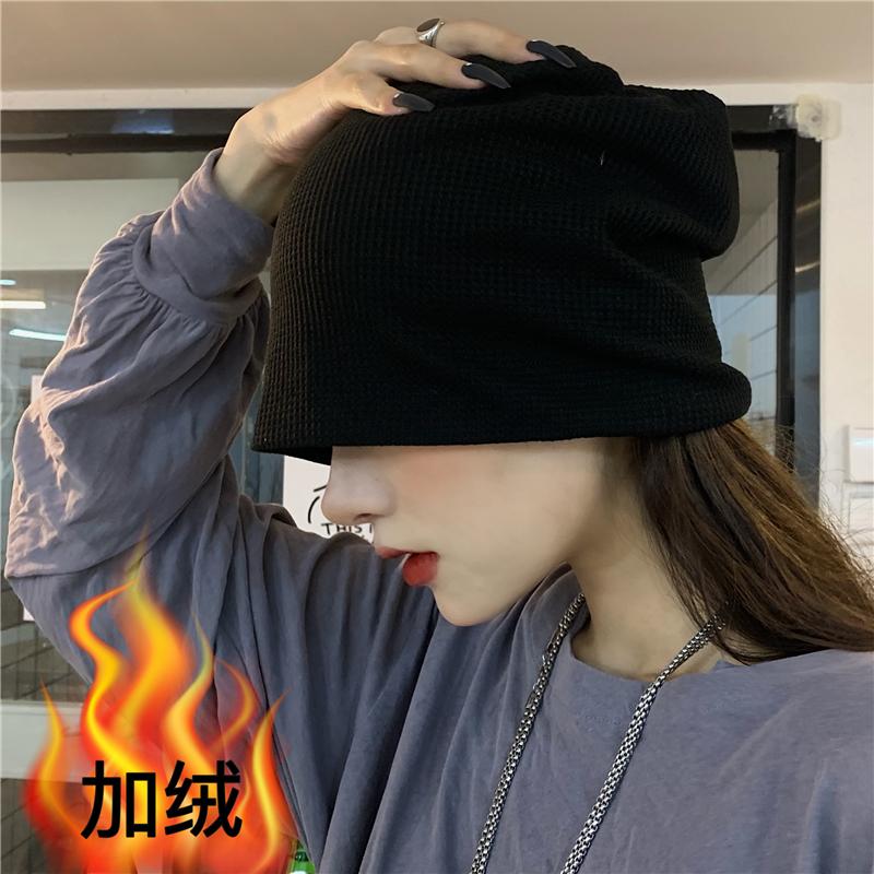 

Beanie/Skull Caps Women Thicken Plush Hat Pile Versatile Cap Female Winter, Black