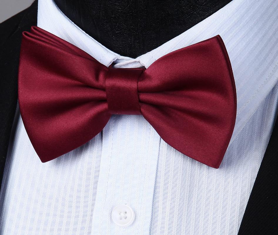 

Pre-tied bow tie Wholesale Adjustable Solid Double Fold & Single Fold Butterfly Wedding party bowtie