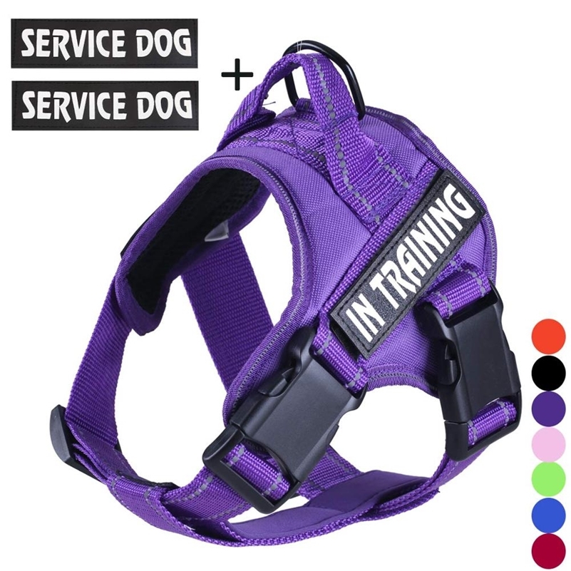 

FML Pet No Pull Cat Harness with Reflective Straps Adjustable Breathable Service Dogs Vest with Handle Easy Control In Training LJ201225
