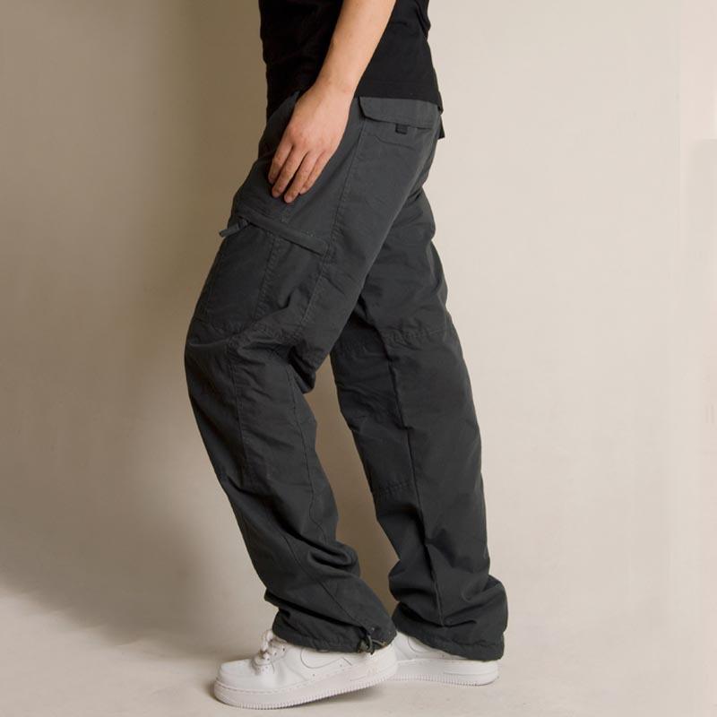 

Loose Sport Trousers Male Casual Warm Sweatpants Cargo Pants New Winter Men Pants Thick Fleece Joggers Multi Pocket, Black