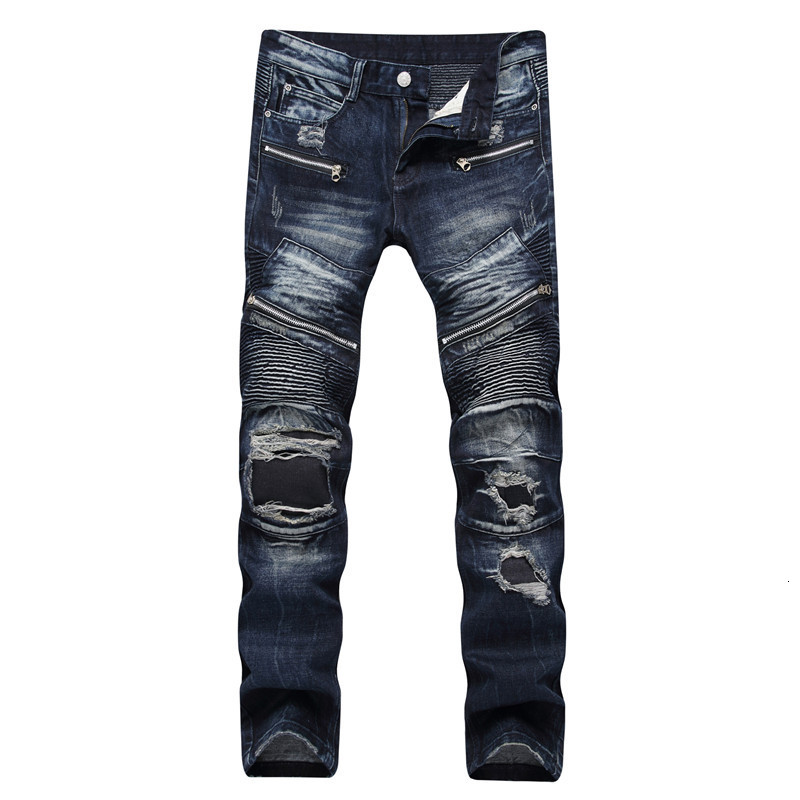 

2021 New Denim Designer for Men Bike Jeans Straight Stretch Oversize 28-38 40 42 Spring Winter Hip Hop Punk Streetwear 8PZ9, 002 usa siz 1