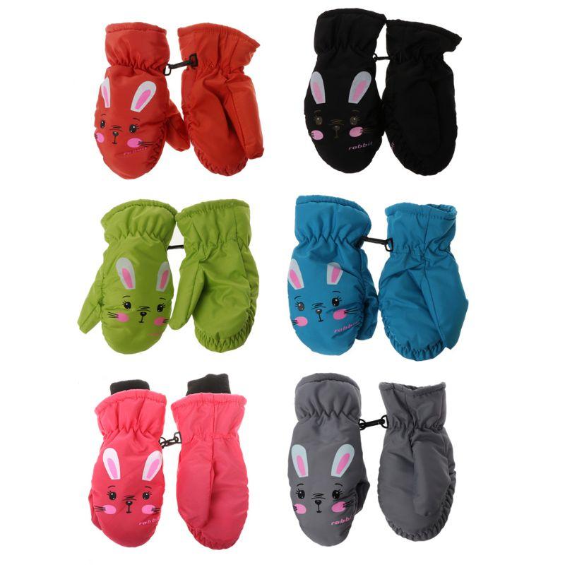 

2020 New Kids Winter Warm Gloves Windproof For Children Boys Girls Ski Cycling Climbing Outdoor Gloves Waterproof, Gray
