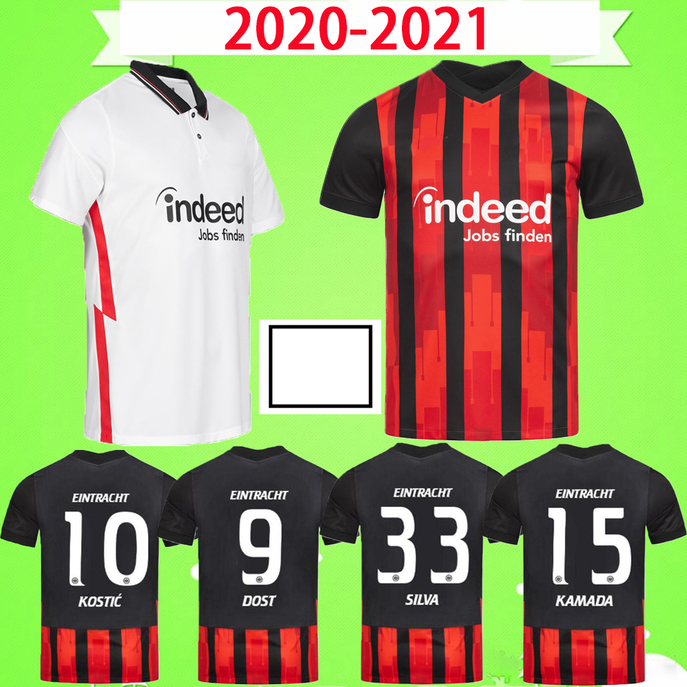 

2020 Eintracht Frankfurt KOSTIC Soccer Jerseys Jovic 20 21 Frankfurt Home KAMADA FERNANDES DE GUZMAN Away SILVA men kids Football Uniforms, 2020 2021