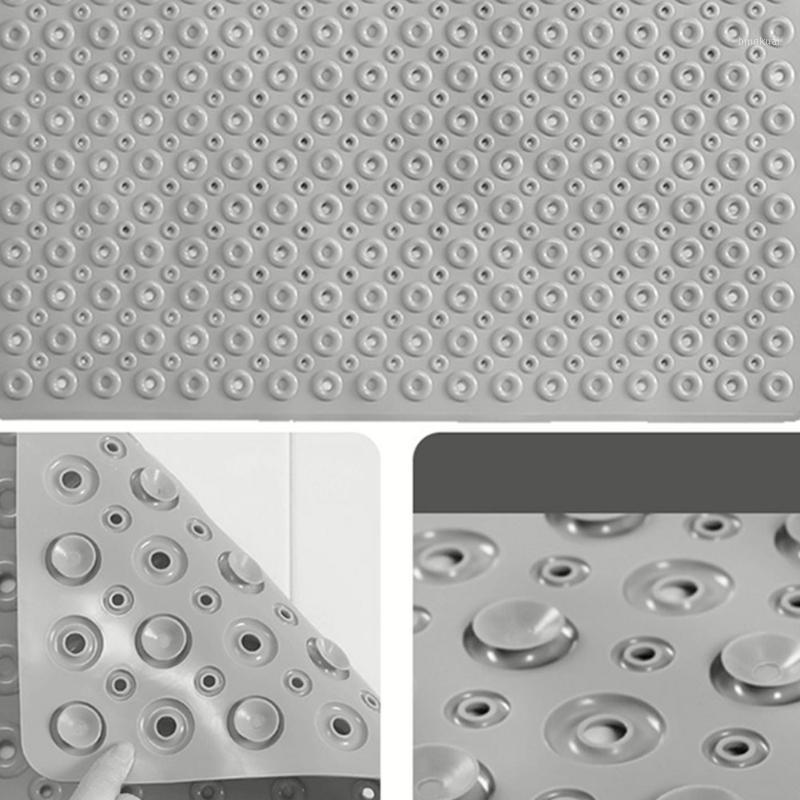 

Hotel Non Slip Home Bathtub Pad Drain Holes Floor Suction Cups PVC Anti Mould Washable Foot Massage Bath Mat Bathroom Accessory1