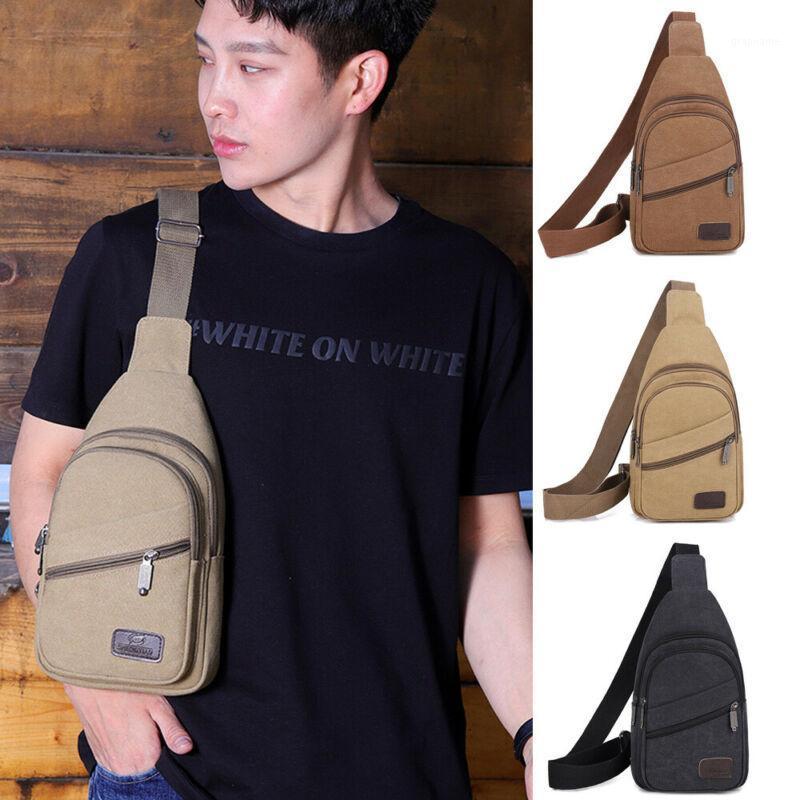 

Fashion Casual Men's Chesst Bag Solid Zipper Adjustable Durable Shoulder Bag Crossbod Casual Travel Sports1, Khaki