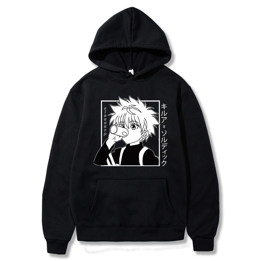

Harakuju Hunter X Hunter Hoodies Killua Zoldyck Anime Manga Tops Pullover Hoodie X1227, Black