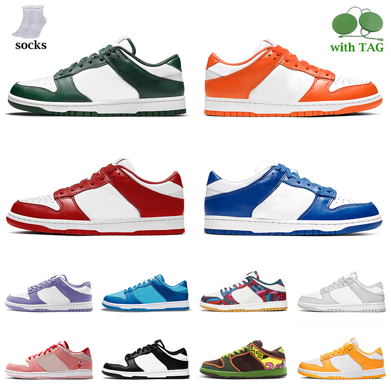 

Dunks Low Running Shoes Top Fashion Low OG Mens Trainers Syracuse Kentucky Spartan Green University Red Classic Black White Platform Skate Women Runner Sports, C7 orange pearl 36-40