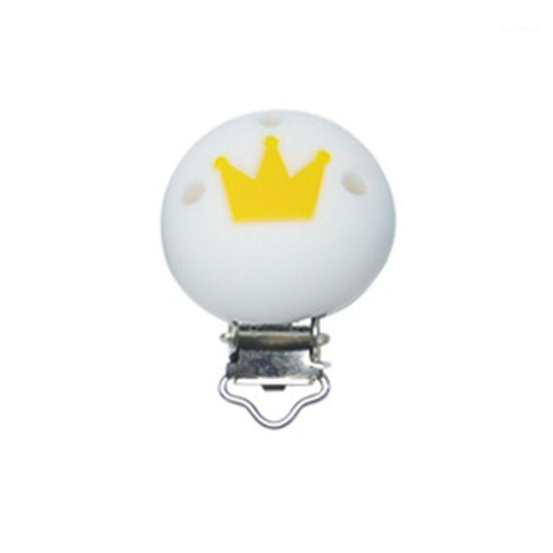 

Baby Pacifier Clip Chain Teething Toys Holder Silicone Beads Crown Shape Clips1