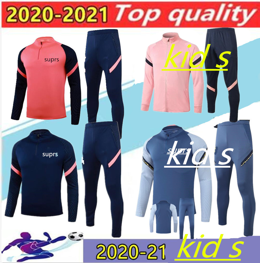 

2020 kids soccer training suit 20/21 sleeves Stop football suit jogging chandal futbol, Brown