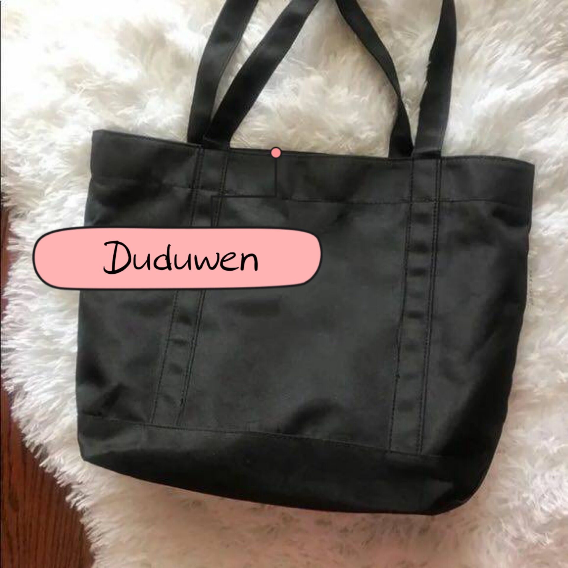 

42X30X12CM Nylon Shopping bag 2C addicts beach bag Travel tote Wash Bag quilted sequin Cosmetic Storage Case, Black