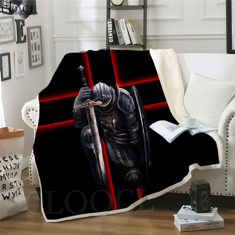 

CLOOCL Blankets Jesus Knights Templar 3D Print Harajuku Sofa Travel Throw Blanket Teens Plush Quilt