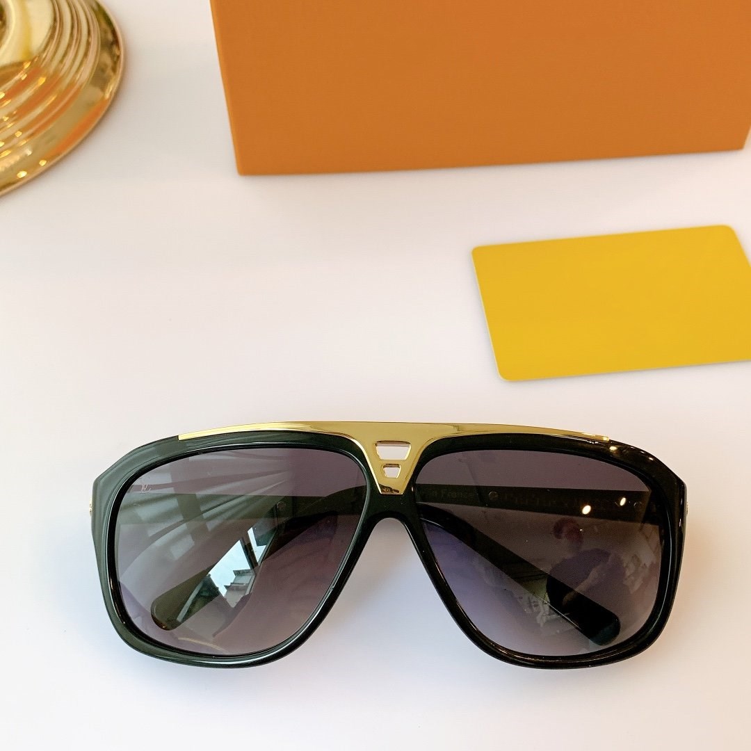 

2020 Luxury Evidence Sunglasses full frame Vintage designer Evidence sunglasses for men Shiny Gold Logo Hot sell Gold plated Top Z0105E