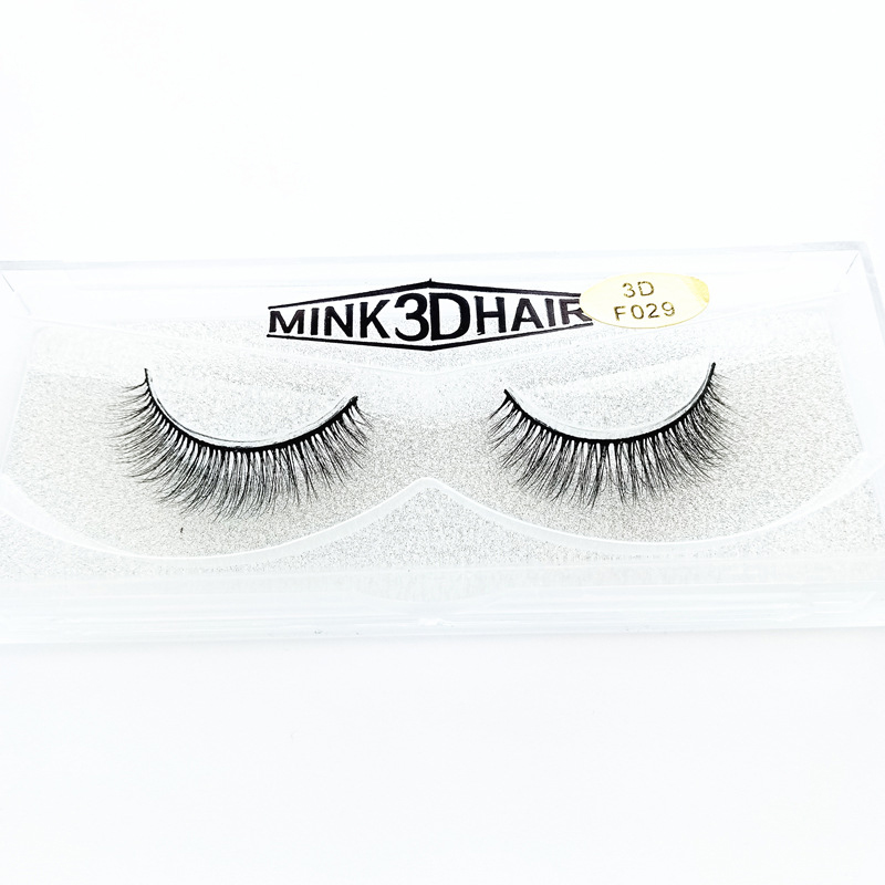 

New Arrival High Quanlity 3D Real Mink Lashes Crystal Transparent Terrier Multilayer Soft Hair False Eyelashes For makeup 1 Pair