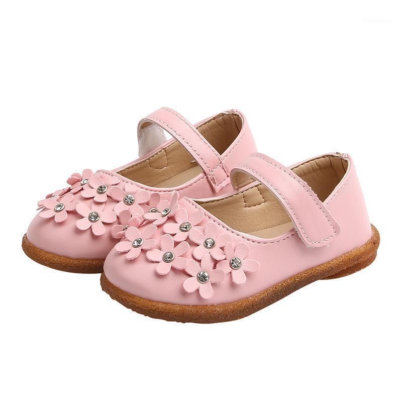 

2021 Spring and Autumn New Girls Small Leather Shoes Fashion Female Baby Small Single Shoes Flower Princess Casual Toddler1, Pink