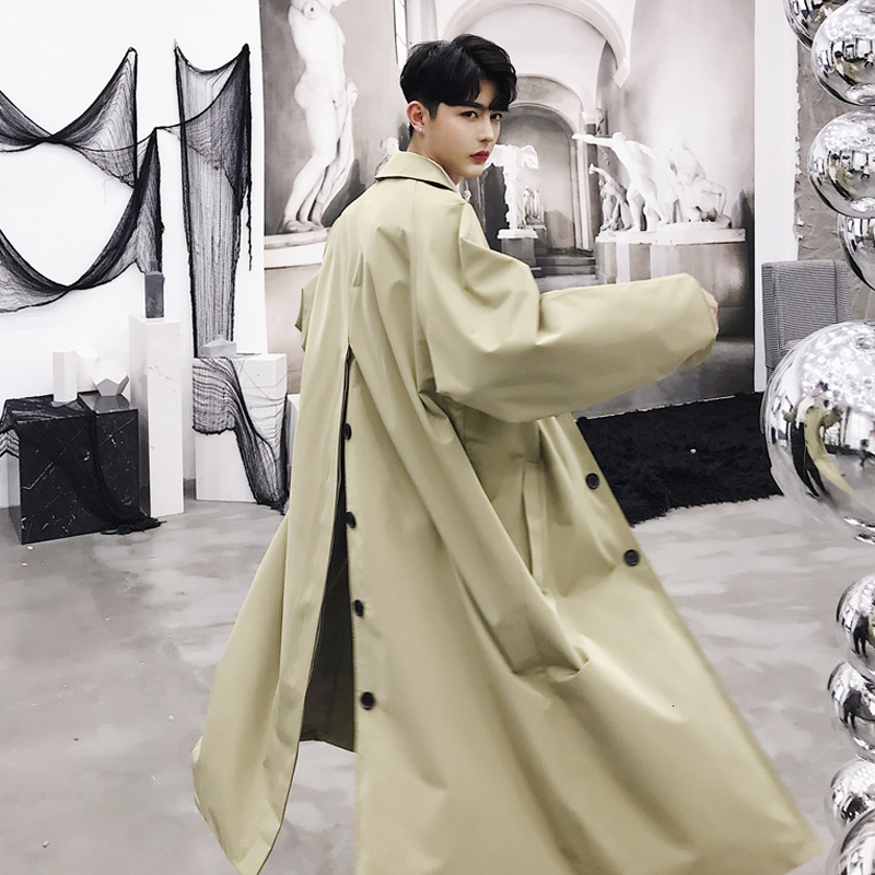 

2021 New Fall Designer Button Come Back Long Style Popular Art Over-the-knee Men' Jacket . OTOO, 01