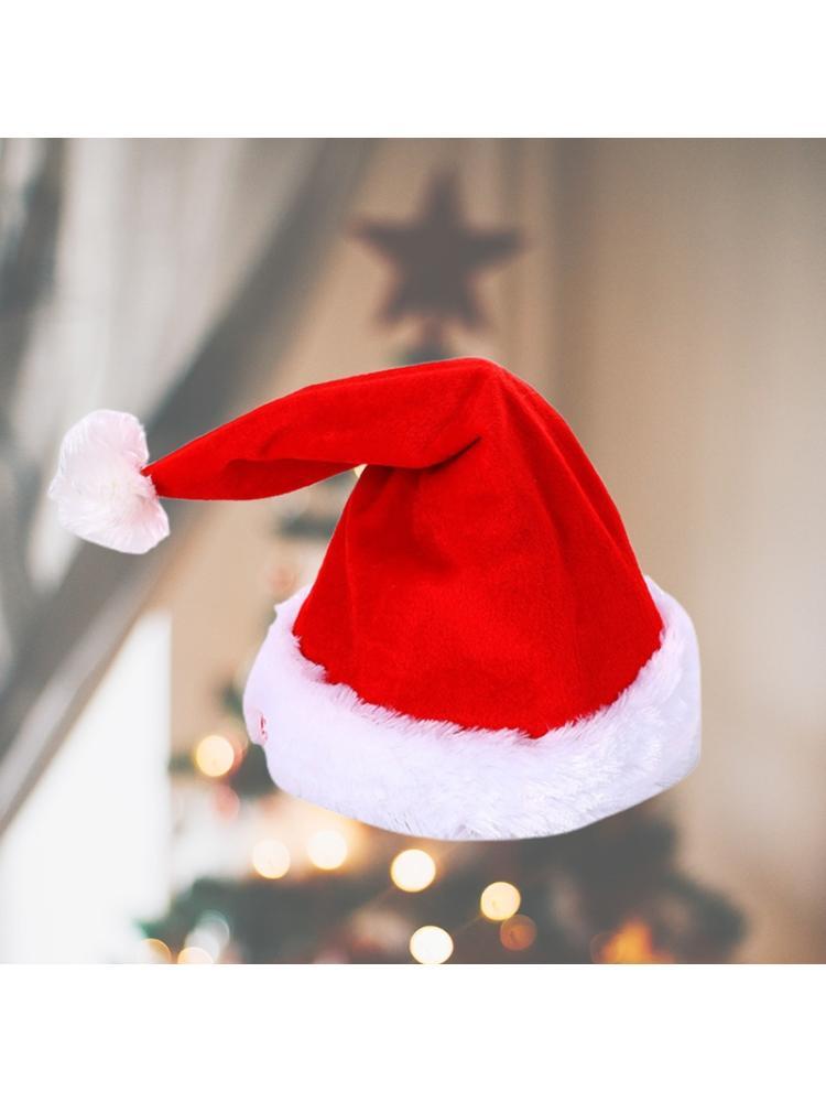 

Christmas Snapback Hat Funny Shaking Dancing Singing Santa Claus Cap Party Props 449F, Red
