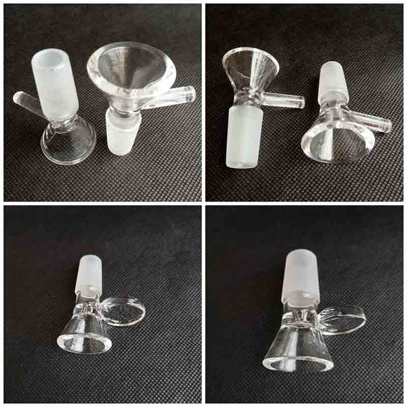 

Thick Hookahs Glass Bowl For Dry Oil Burner With Handle 14mm Types Herb 18mm male Accessories Bongs female Smoking Tools Round 3 water Kpwu