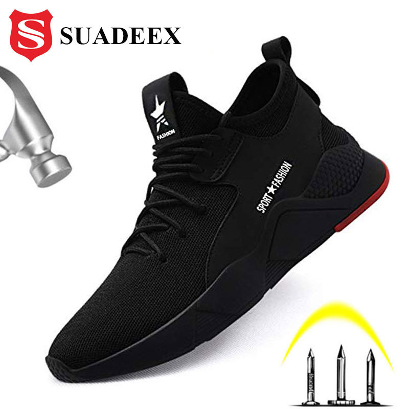 

SUADEEX Work Safety Shoes Breathable Men Construction Working Men Safety Steel Toe Shoes Anti-smash Puncture Proof Safety Boots 201019, 667