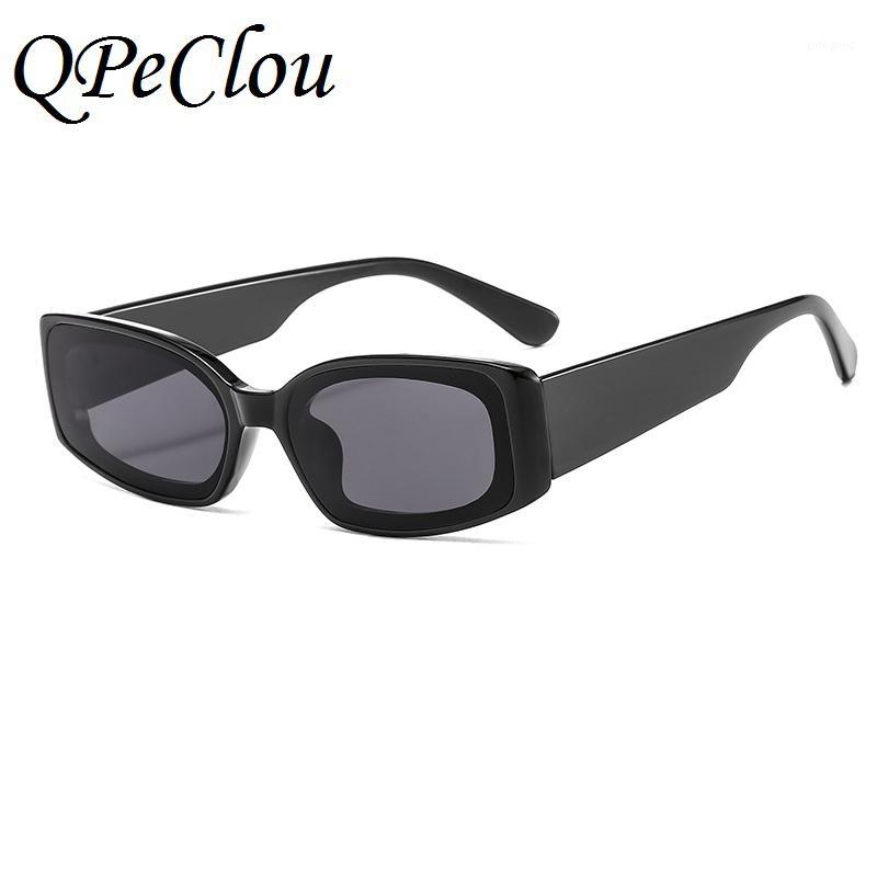 

Sunglasses QPeClou 2021 Women Fashion Cute Candy Color Men Square Clear Multicolor Sun Glasses Female Small Face Shades1