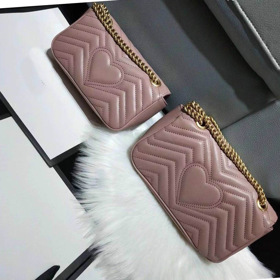 

Genuine Leather Chain Purse Women Fashion Chain Shoulder Bag Cowhide Handbag Presbyopic Lady Purse Evening Bag Messenger Women Wholesale, Ribbon(not for sale separately)