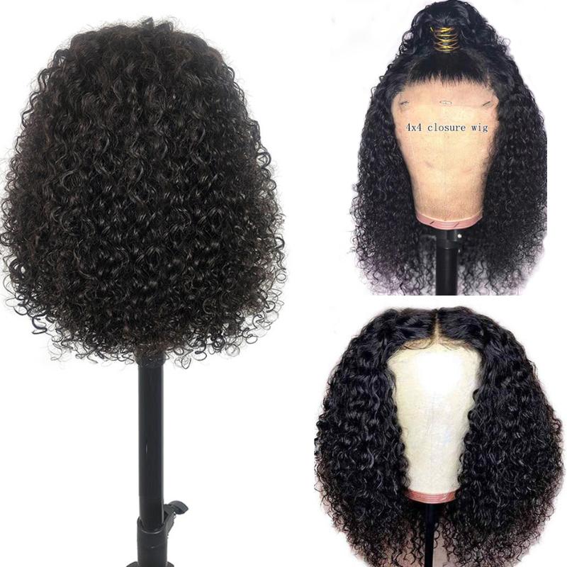 

Ornate Hair Curly Human Hair Wig 8-26 Inch 13*4 Lace Front Wig 150% Denisty Brazilian Wigs for Black Women Middle Ratio, As pic