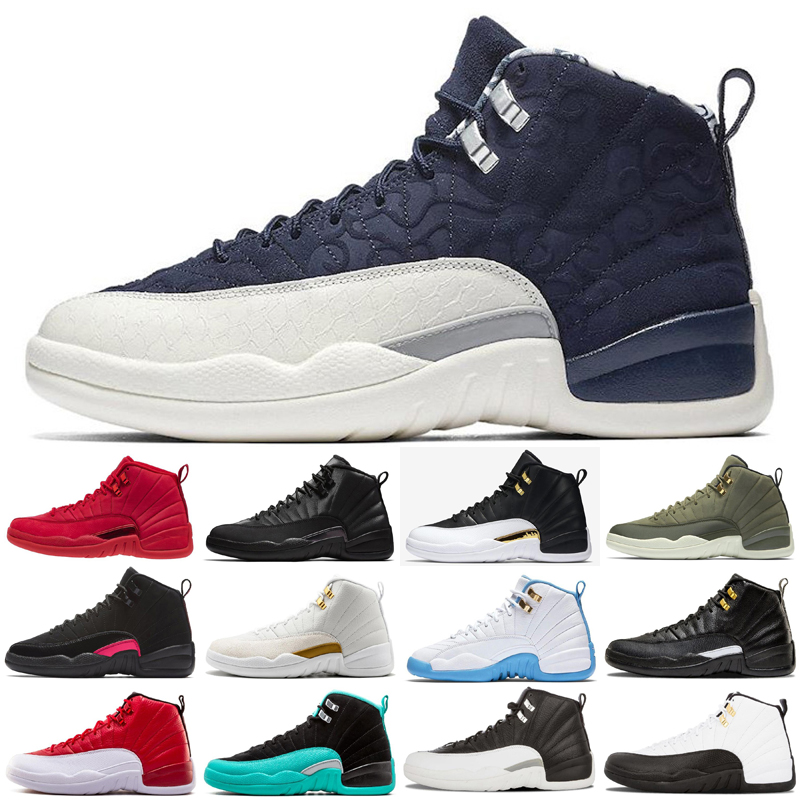 

Mens Outdoor shoes 12s trainers Flu Game Dark Concord grey Reverse Taxi Game Royal The Master White 12 men athletic sports sneakers, As photo 24