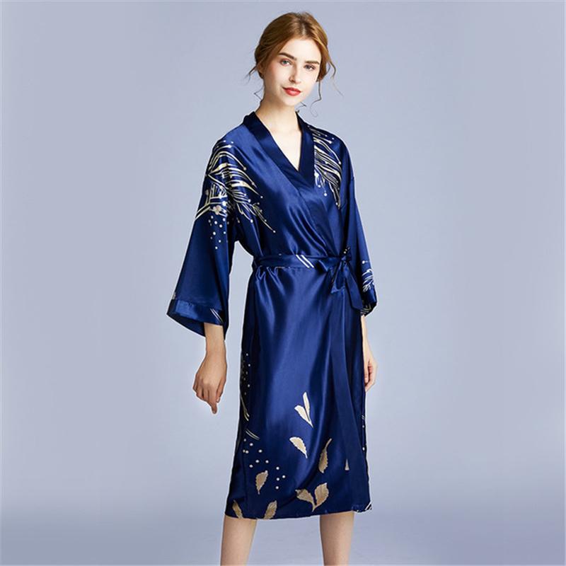 

Bride Nightgown Wedding pijamas women Spring and Summer Long Bridesmaid robe Morning Gown Home sleepwear sexy fashion 2020 new, Sling wine red
