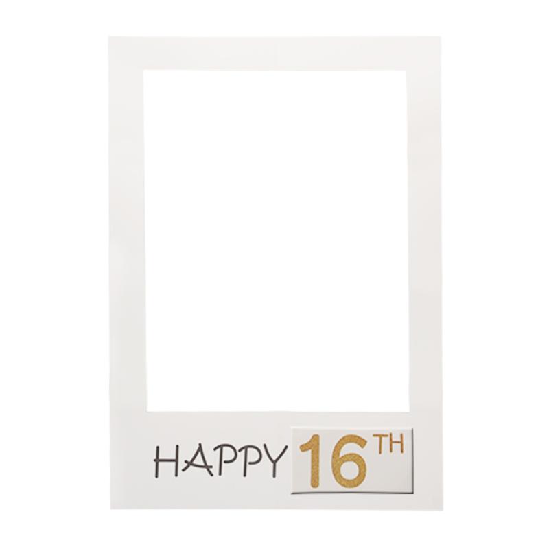 

Happy 1/16/18/30/35/40/50/60th Photo Booth Frame Happy Birthday Photobooth Props Baby 1st Birthday Party Decoration Photo Booth