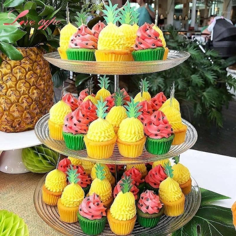 

1Set Flamingo Pineapple Palm Cupcake Toppers Aloha Toppers Summer Pool Party Wedding Birthday Baby Shower Decorations Supplies1