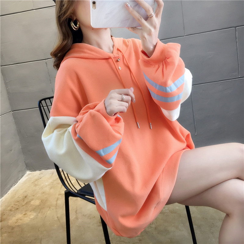 

2021 New Women's Hoodies Sweatshirts Harajuku Long Sleeve Casual Tops Feminina Loose Hooded Pullover Plus Size Sweatshirt Coat Mujer Y133 Dz, 9551 white