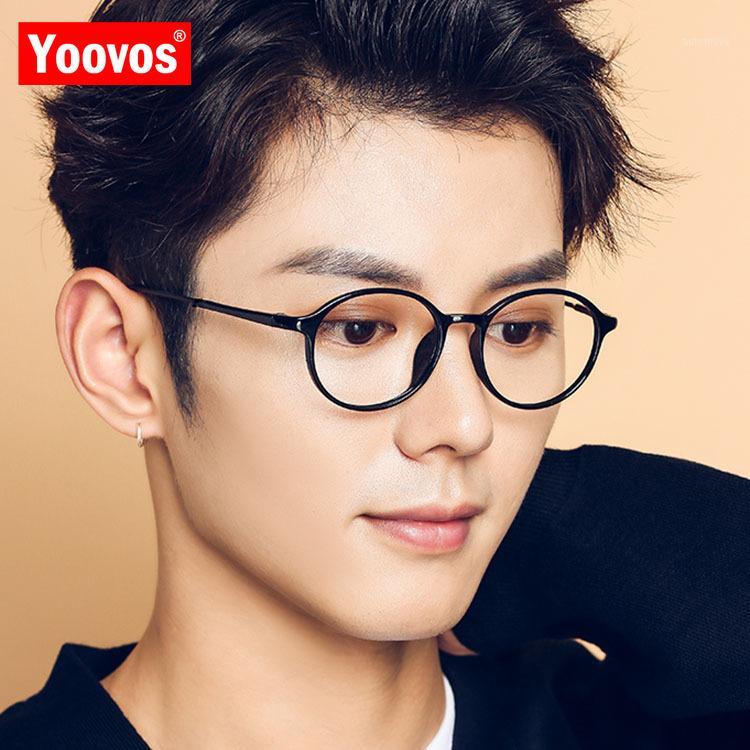 

Yoovos Round Frame Glasses For Men/Women Small New Anti-blue Light Eyeglasses Students Flat Mirror Fashion Espejuelos De Ver1