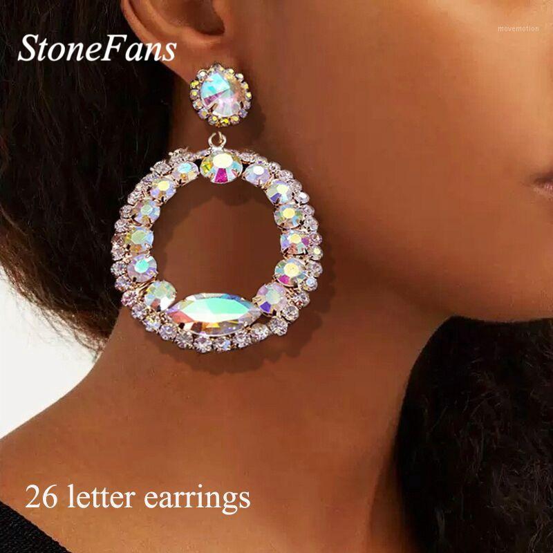 

2020 AB Crystal Letter Earrings Gold Rhinestone Long Drop Earrings for Women Alphabet Bride Dangle Earring Wedding Jewelry Gift1