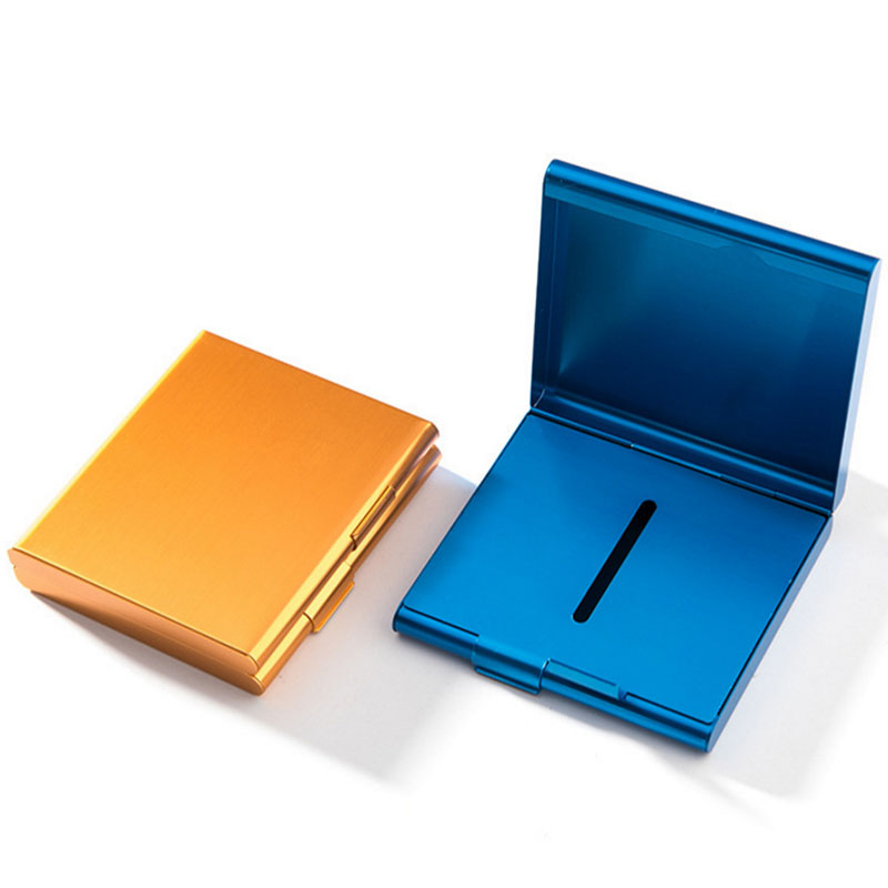 

Cigarette case Smoke holder aluminum alloy Thin folio metal tobacco box creative personality Smoking Accessories 20 gifts