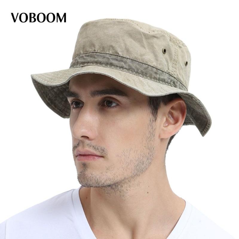 

VOBOOM Summer Bucket Hats Men Women Fishing Hat Panama Sun Protection Male Female Cap Hiking Sombrero Wide Brim Caps Air 139, Khaki