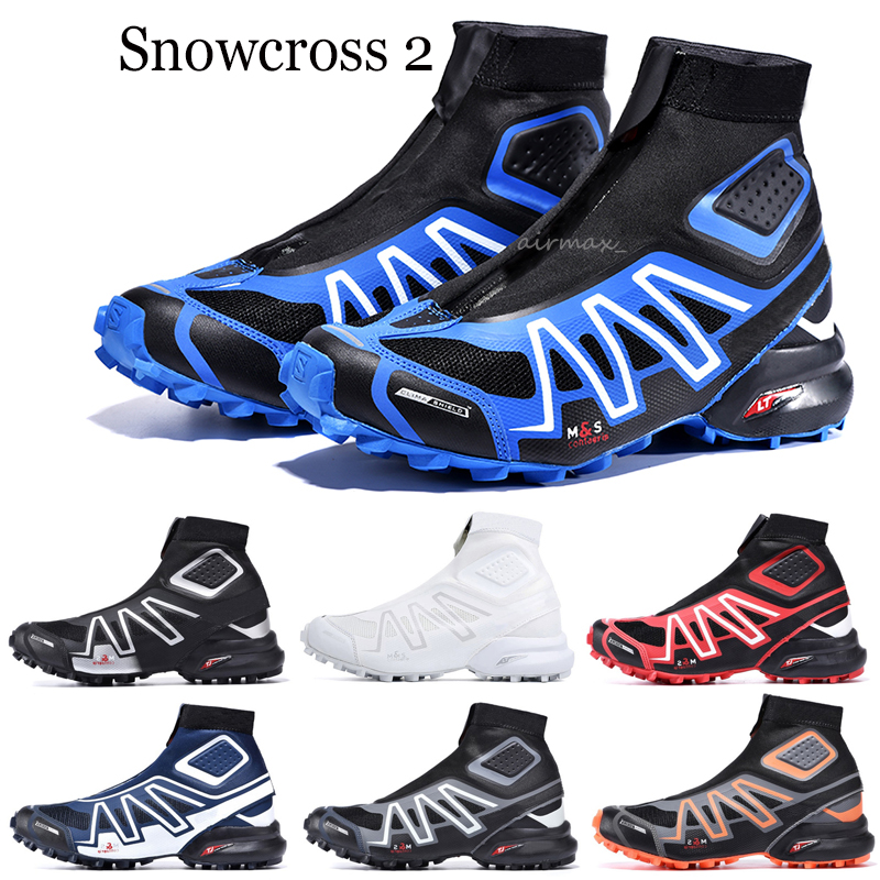 

2021 Snowcross CS Trail Winter snow boots white Black Volt Blue Red red sock Chaussures Mens Trainers Winter Snow Boot shoes