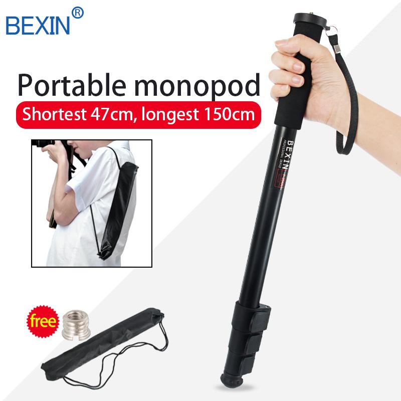 

Protable Aluminum Adjustable Tripod Monopod Lightweight Camera Phone Stand With Detachable Foot Pad For SLR DSLR Digital Camera