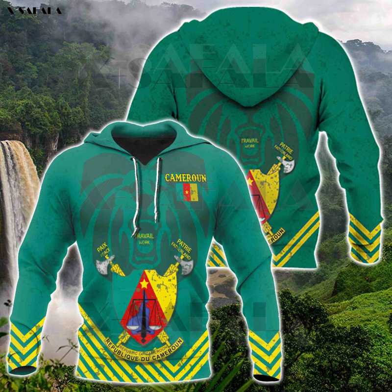 

Men's Hoodies & Sweatshirts CAMEROUN Lion RISING Coat Of Arms 3D Printed Zipper Hoodie Man Military Pullover Sweatshirt Hooded Jacket Jersey, Black